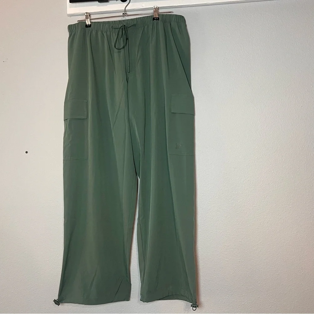 Victoria’s Secret PINK Parachute Cargo Trouser Pants Fresh Forest Green Large - Picture 6 of 13